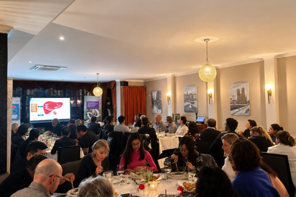 GPs attending Access Cardiology's educational dinner in Perth featuring specialist presentations on cardiovascular care and referral pathways.